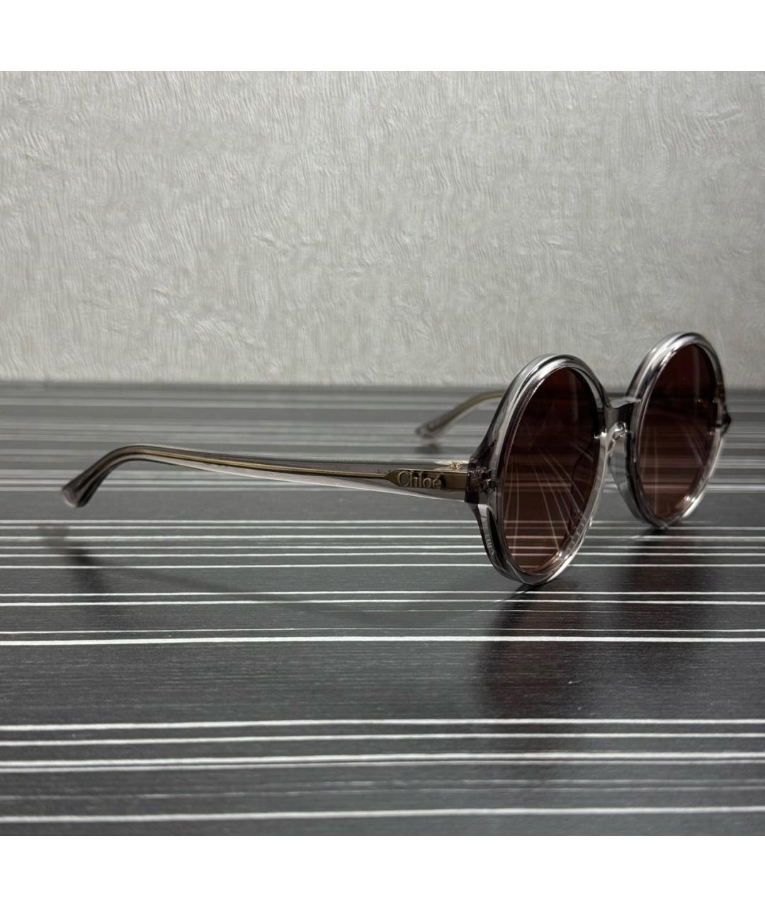 CHLOE Серые пластиковые солнцезащитные очки, фото 2