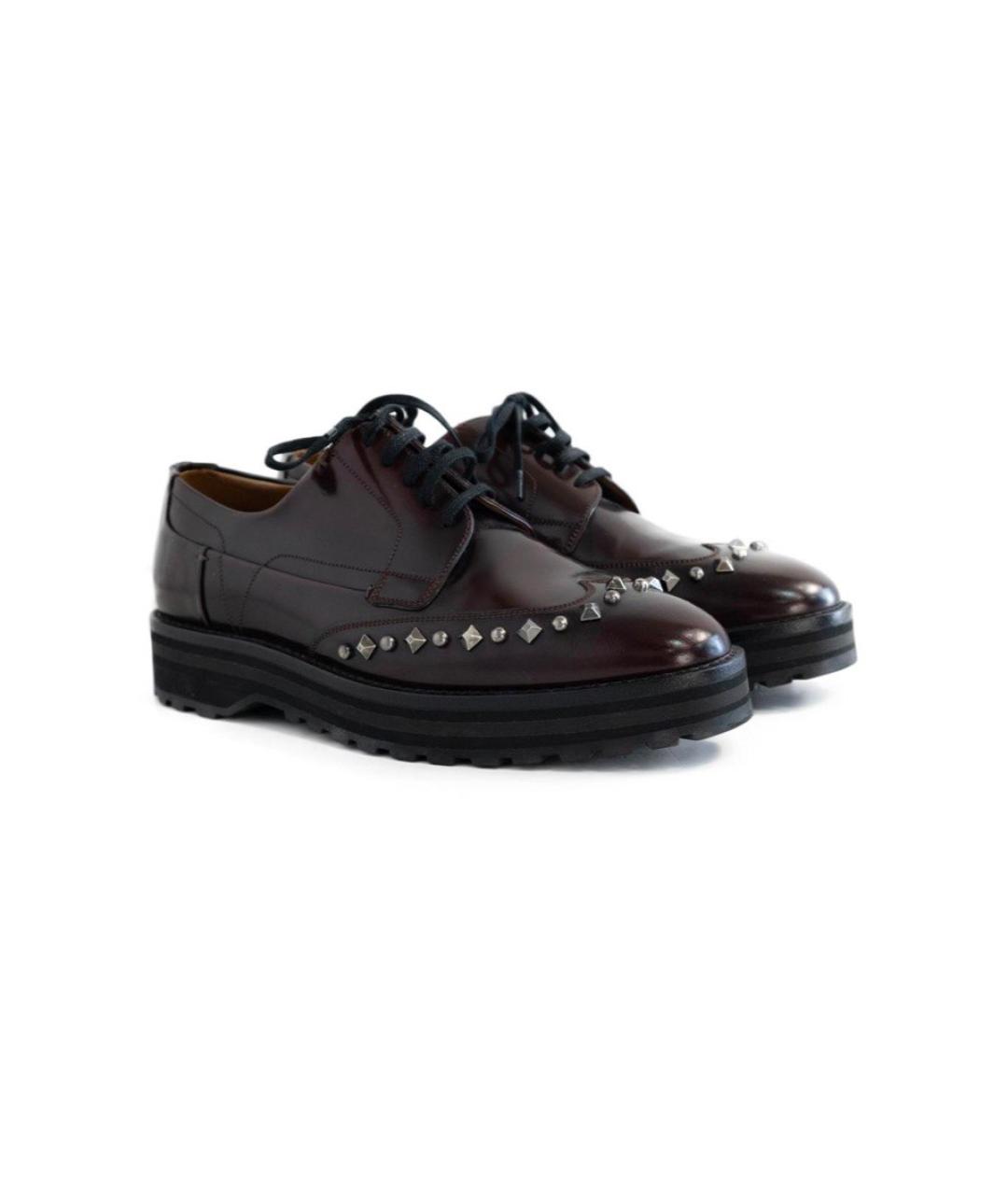BALLY Бордовые кожаные ботинки, фото 7