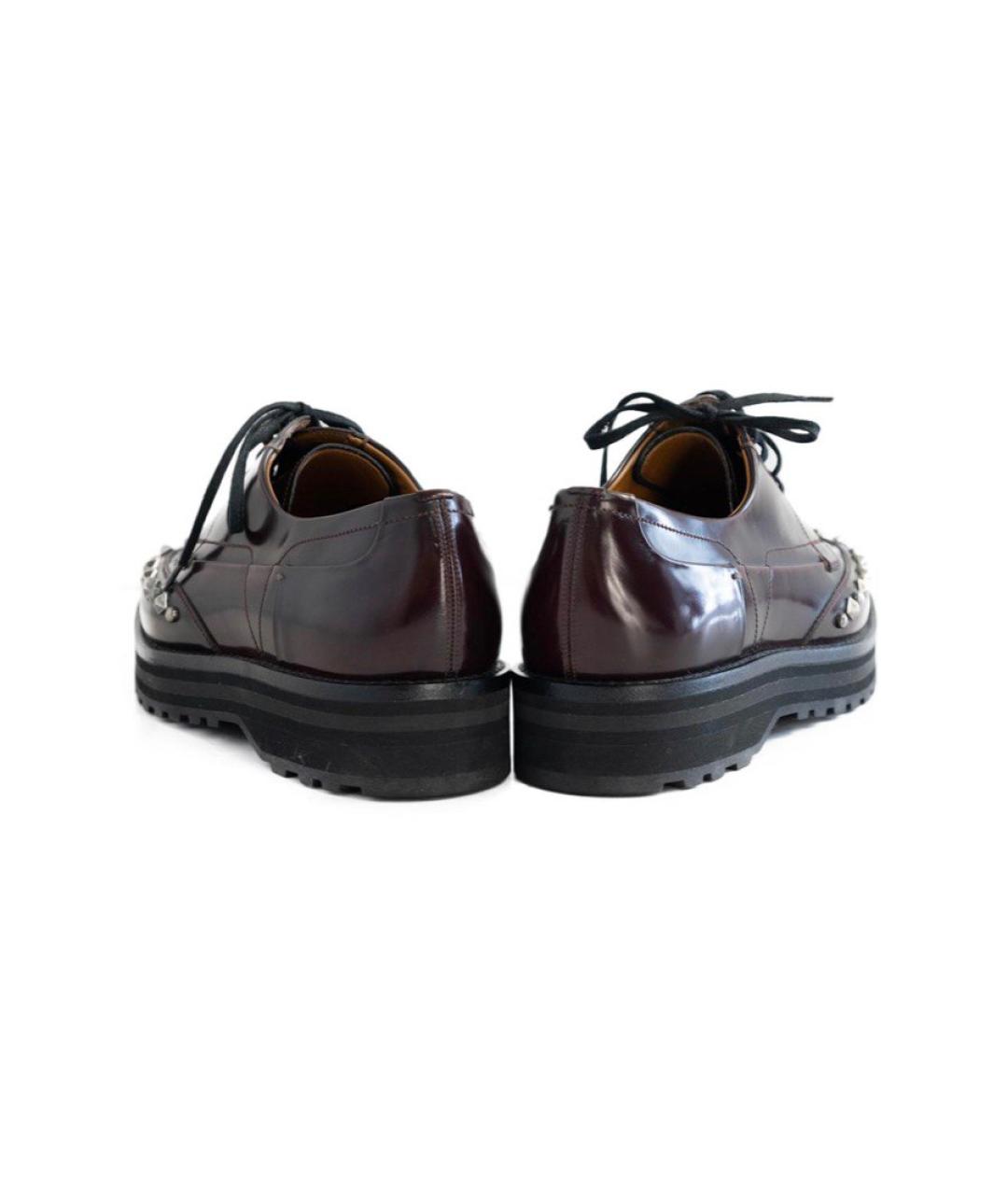BALLY Бордовые кожаные ботинки, фото 4