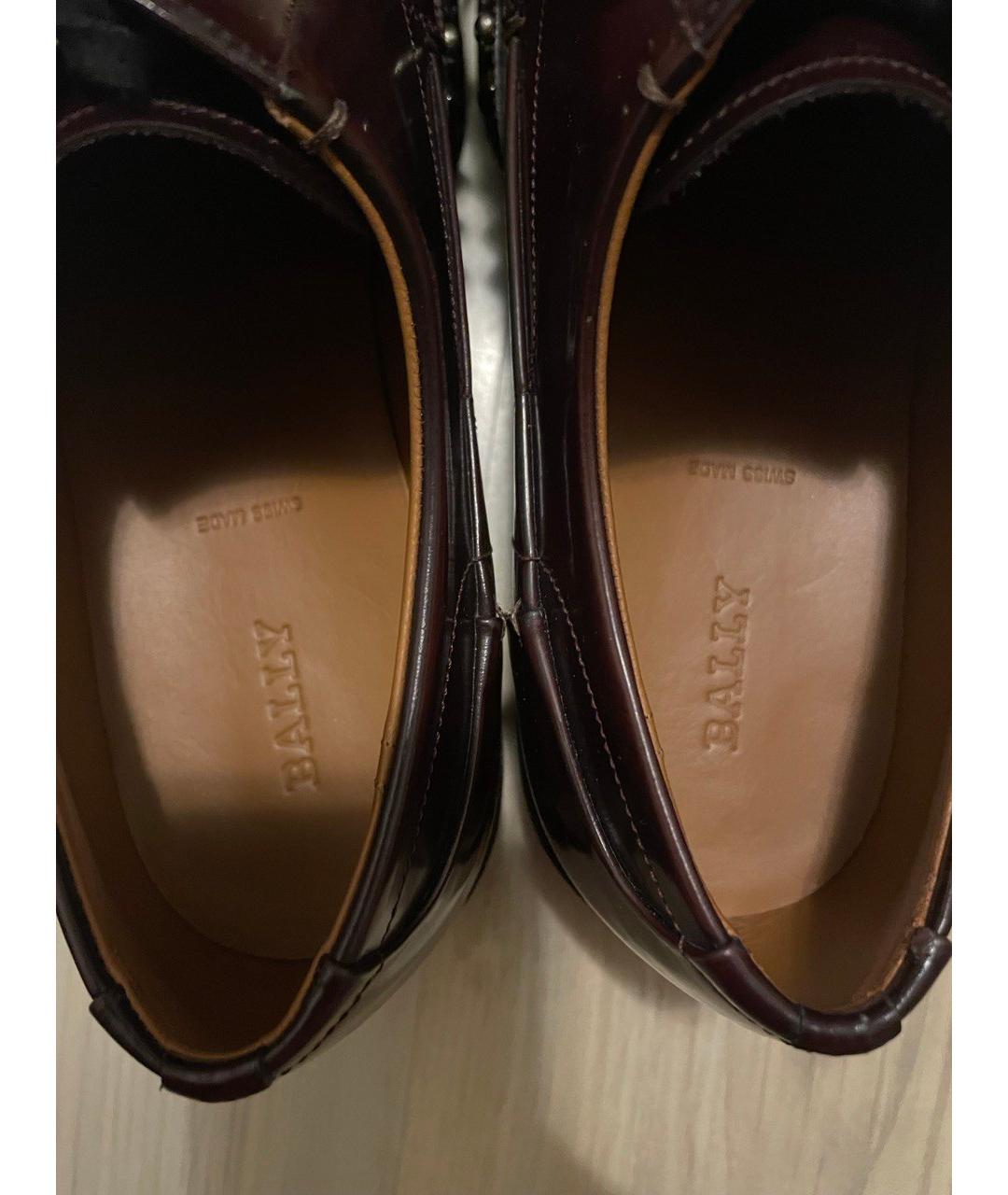 BALLY Бордовые кожаные ботинки, фото 3