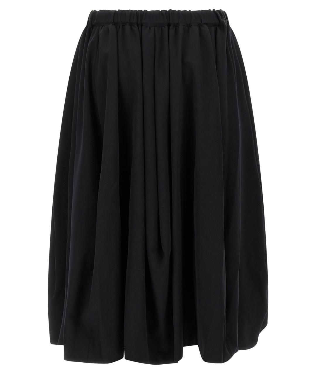 COMME DES GARÇONS Черная шерстяная юбка миди, фото 2