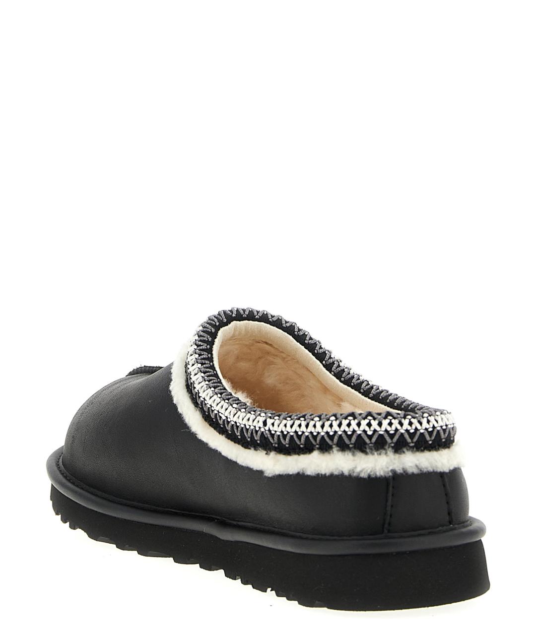 UGG AUSTRALIA Черные кожаные сабо, фото 3