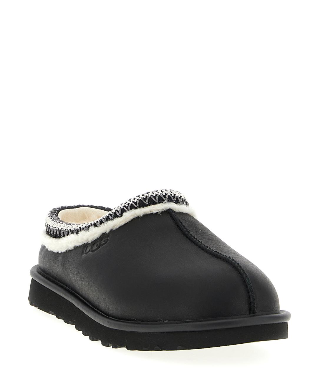 UGG AUSTRALIA Черные кожаные сабо, фото 2