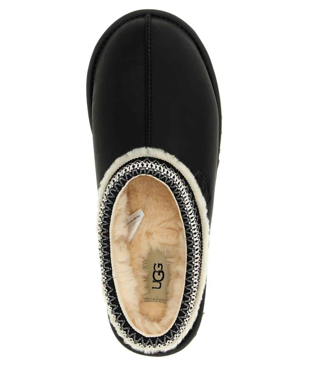 UGG AUSTRALIA Черные кожаные сабо, фото 4