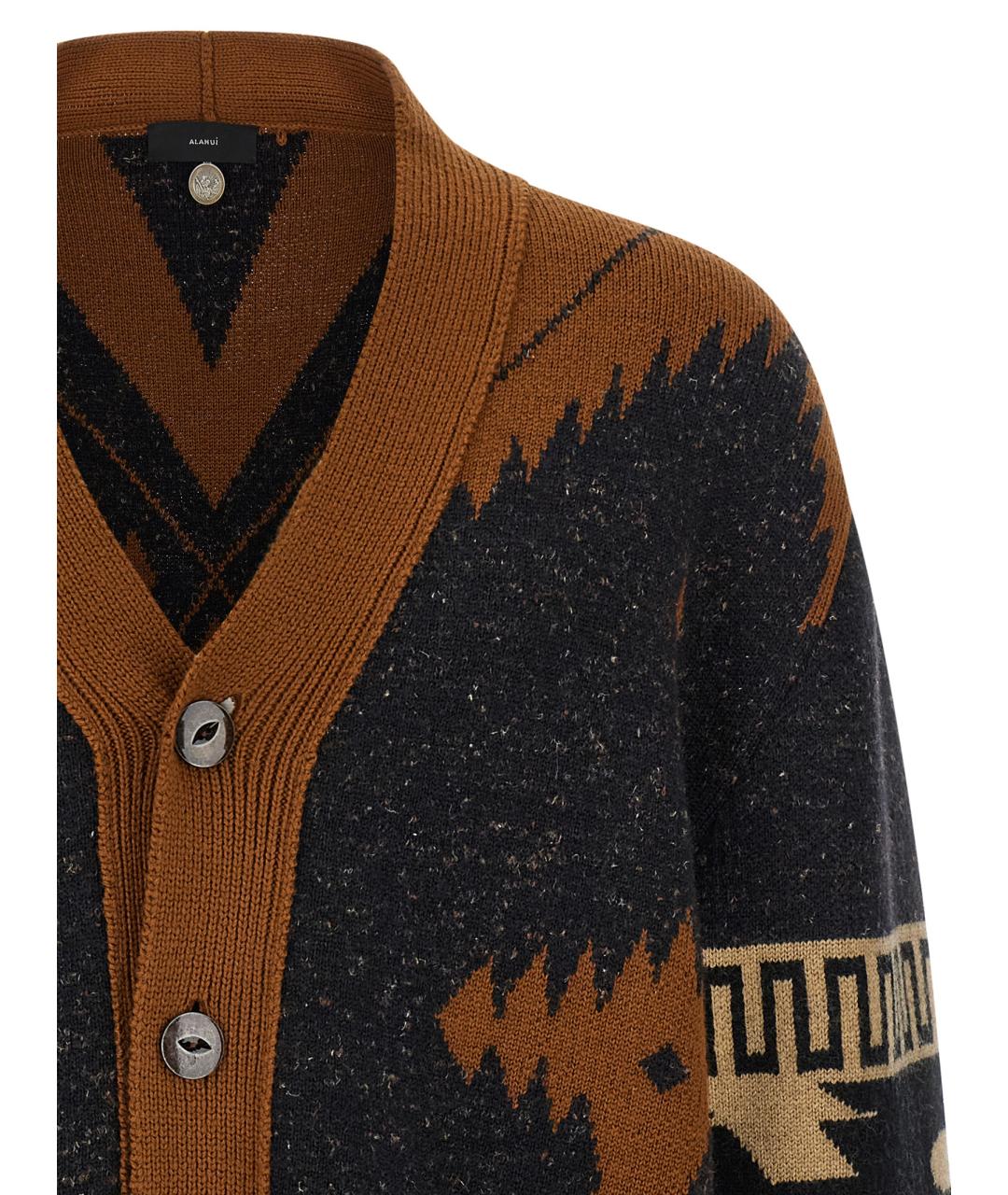 ALANUI Коричневый шерстяной кардиган, фото 3