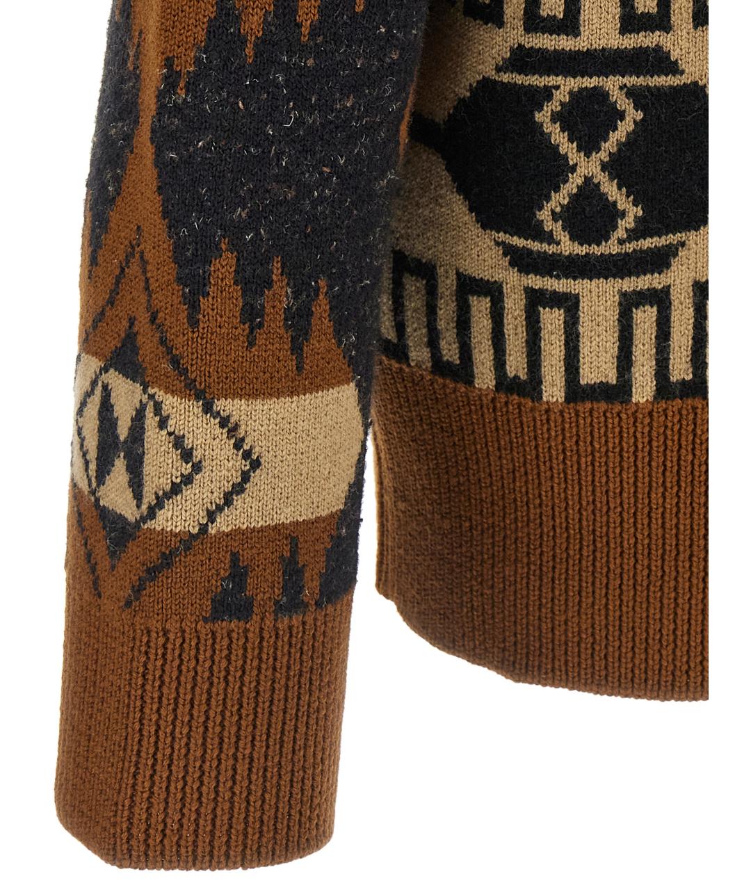 ALANUI Коричневый шерстяной кардиган, фото 4