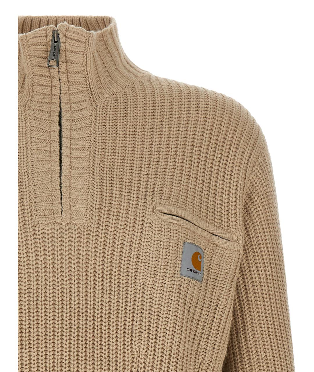 CARHARTT WIP Бежевый шерстяной джемпер / свитер, фото 3