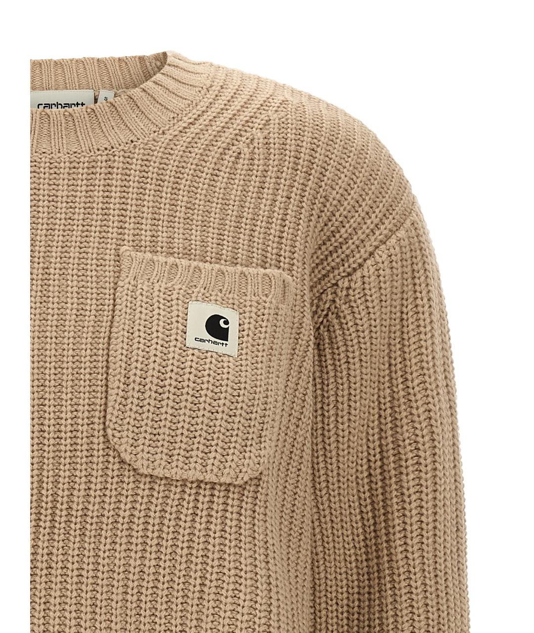 CARHARTT WIP Бежевый шерстяной джемпер / свитер, фото 2