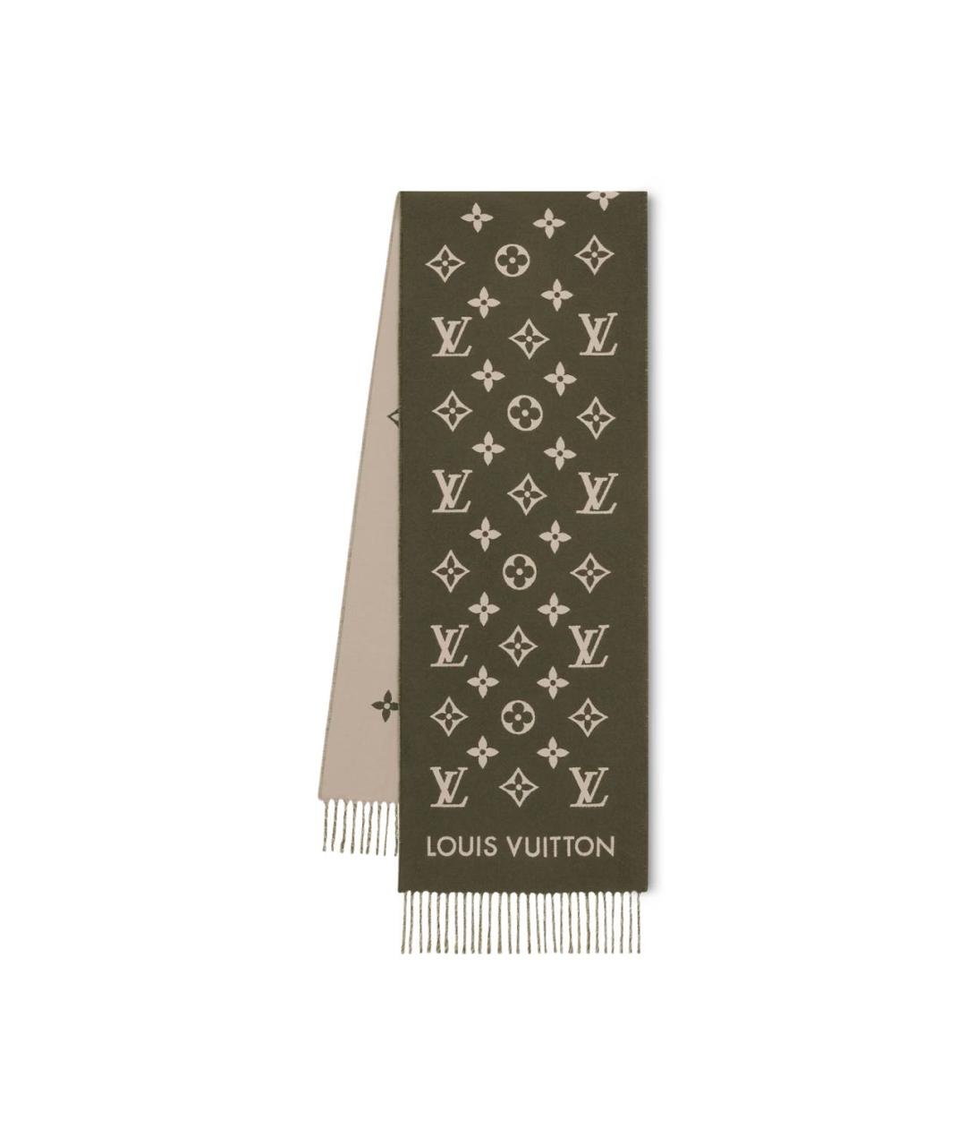 LOUIS VUITTON Бежевый шерстяной шарф, фото 1