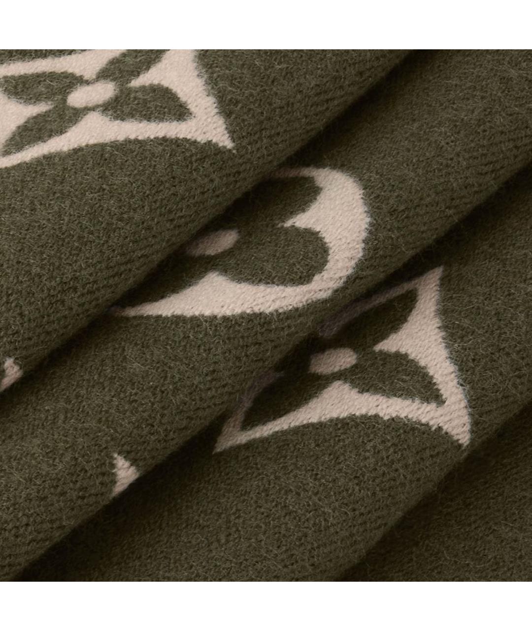 LOUIS VUITTON Бежевый шерстяной шарф, фото 7