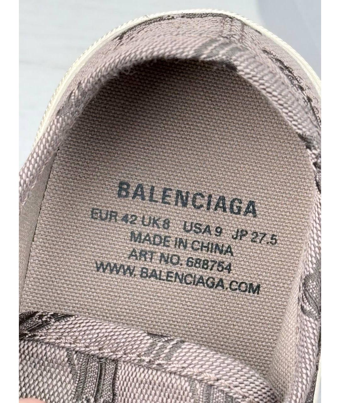 BALENCIAGA Серебряные низкие кроссовки / кеды, фото 8