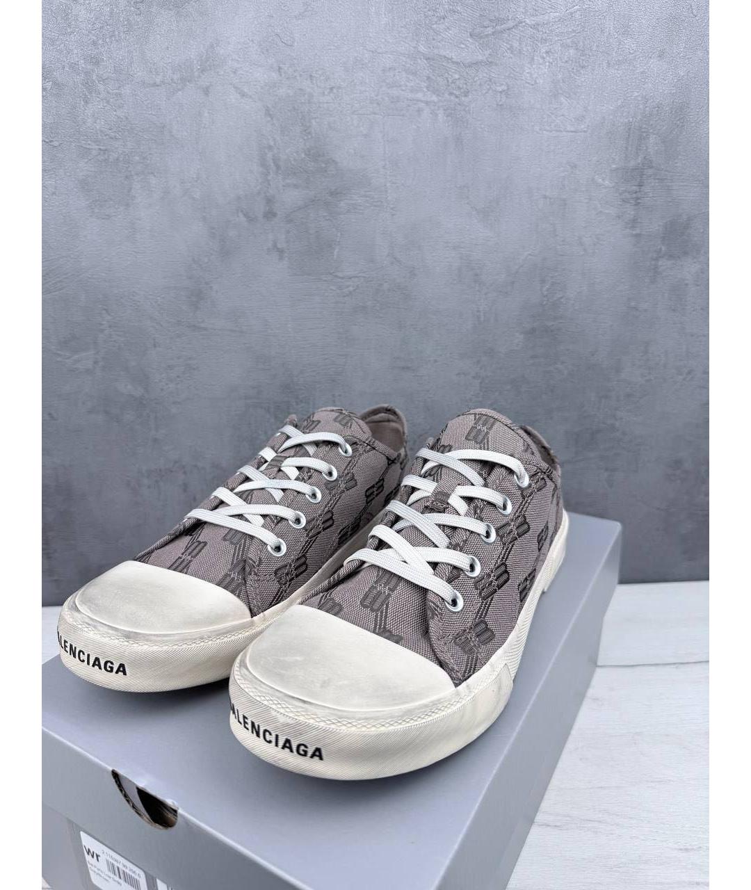 BALENCIAGA Серебряные низкие кроссовки / кеды, фото 2