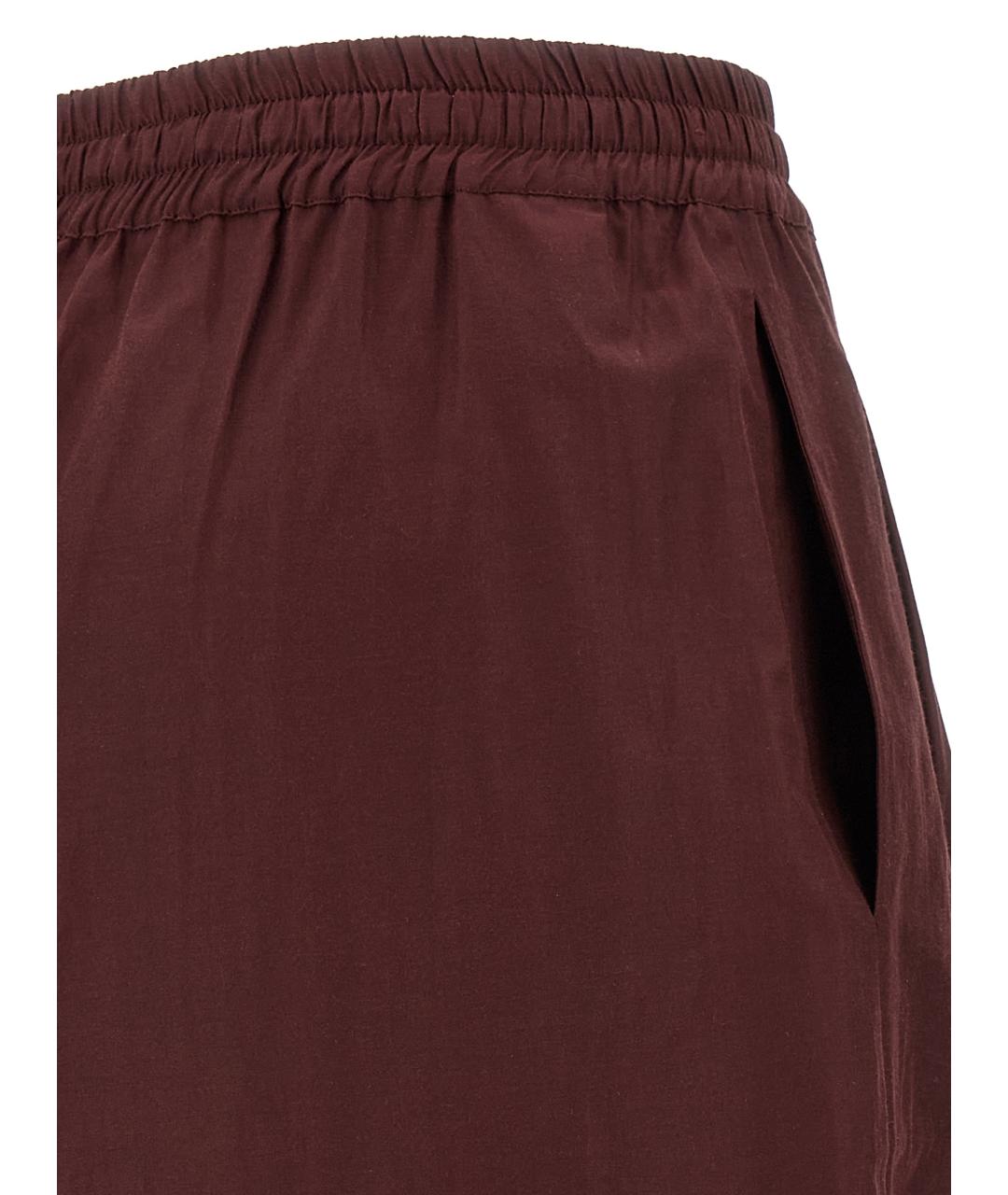 THE ANDAMANE Бордовые полиэстеровые прямые брюки, фото 3