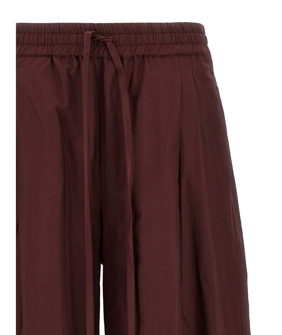 THE ANDAMANE Бордовые полиэстеровые прямые брюки, фото 2