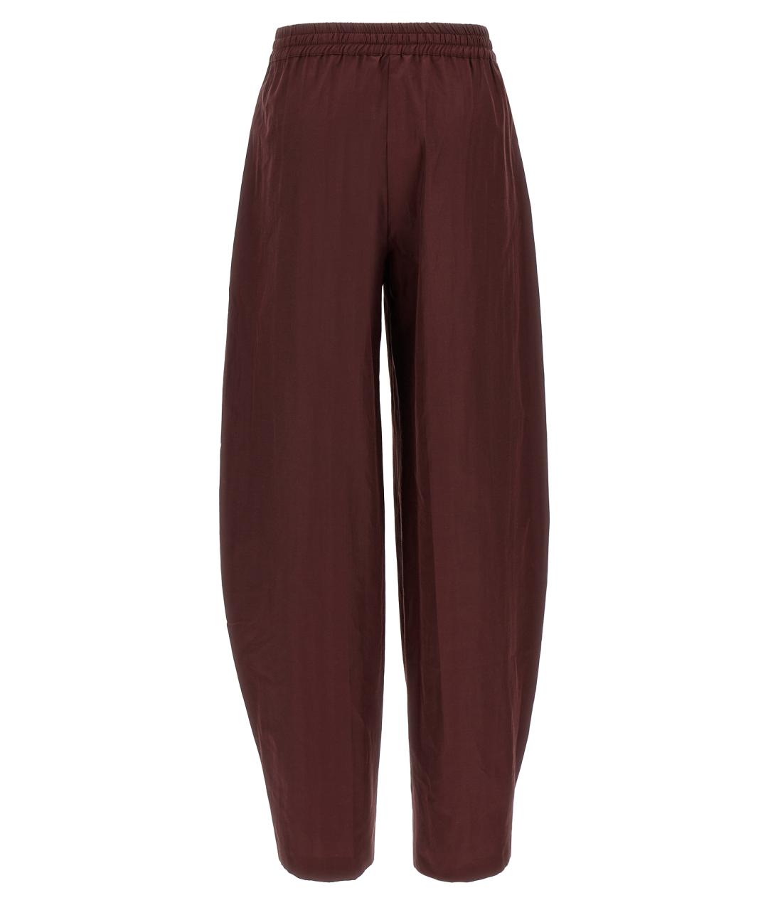 THE ANDAMANE Бордовые полиэстеровые прямые брюки, фото 4