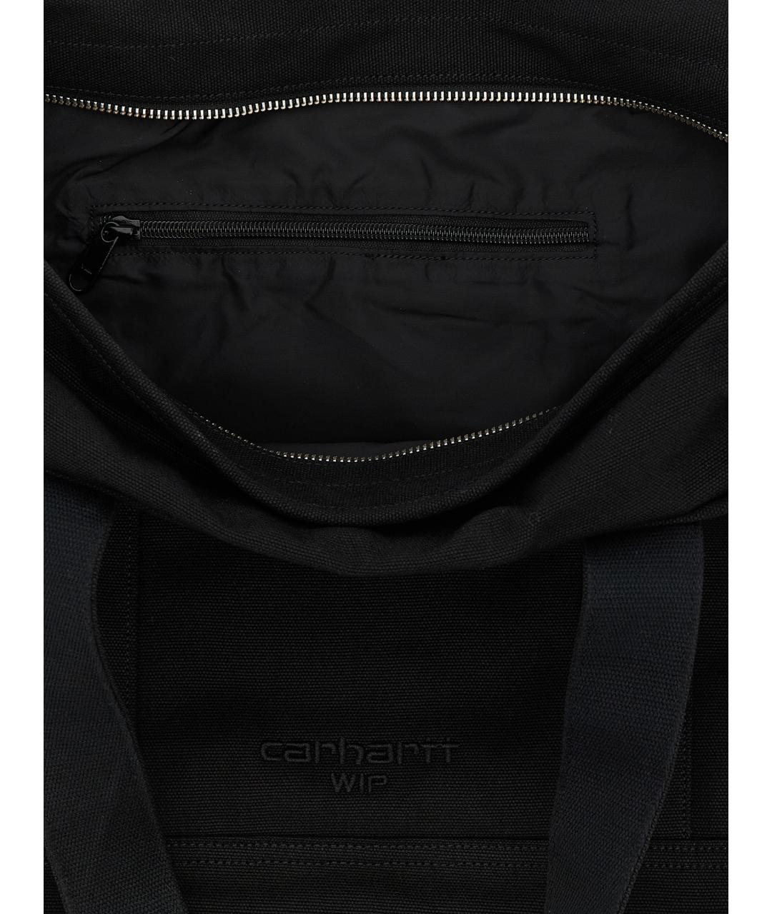 CARHARTT WIP Черная хлопковая сумка тоут, фото 4