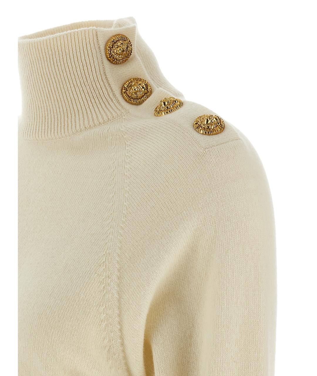 BALMAIN Бежевое шерстяное повседневное платье, фото 4