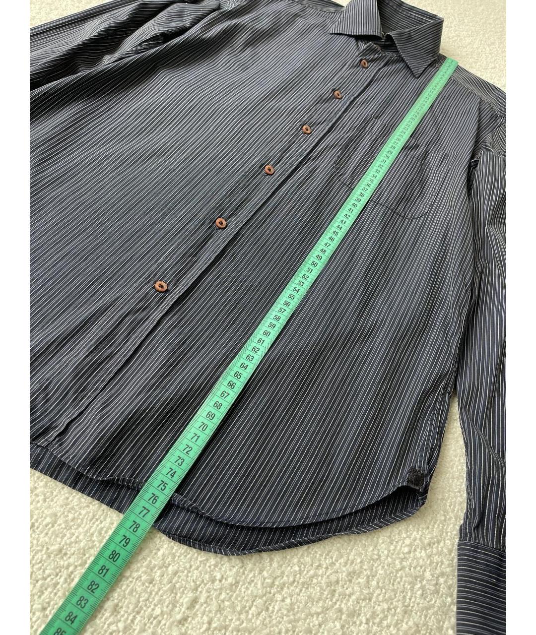 CERRUTI 1881 Темно-синяя хлопковая кэжуал рубашка, фото 4