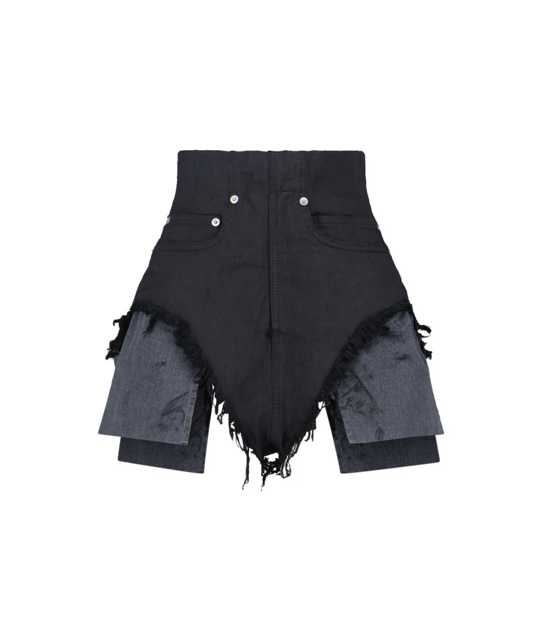 RICK OWENS DRKSHDW Черные хлопковые прямые джинсы, фото 1