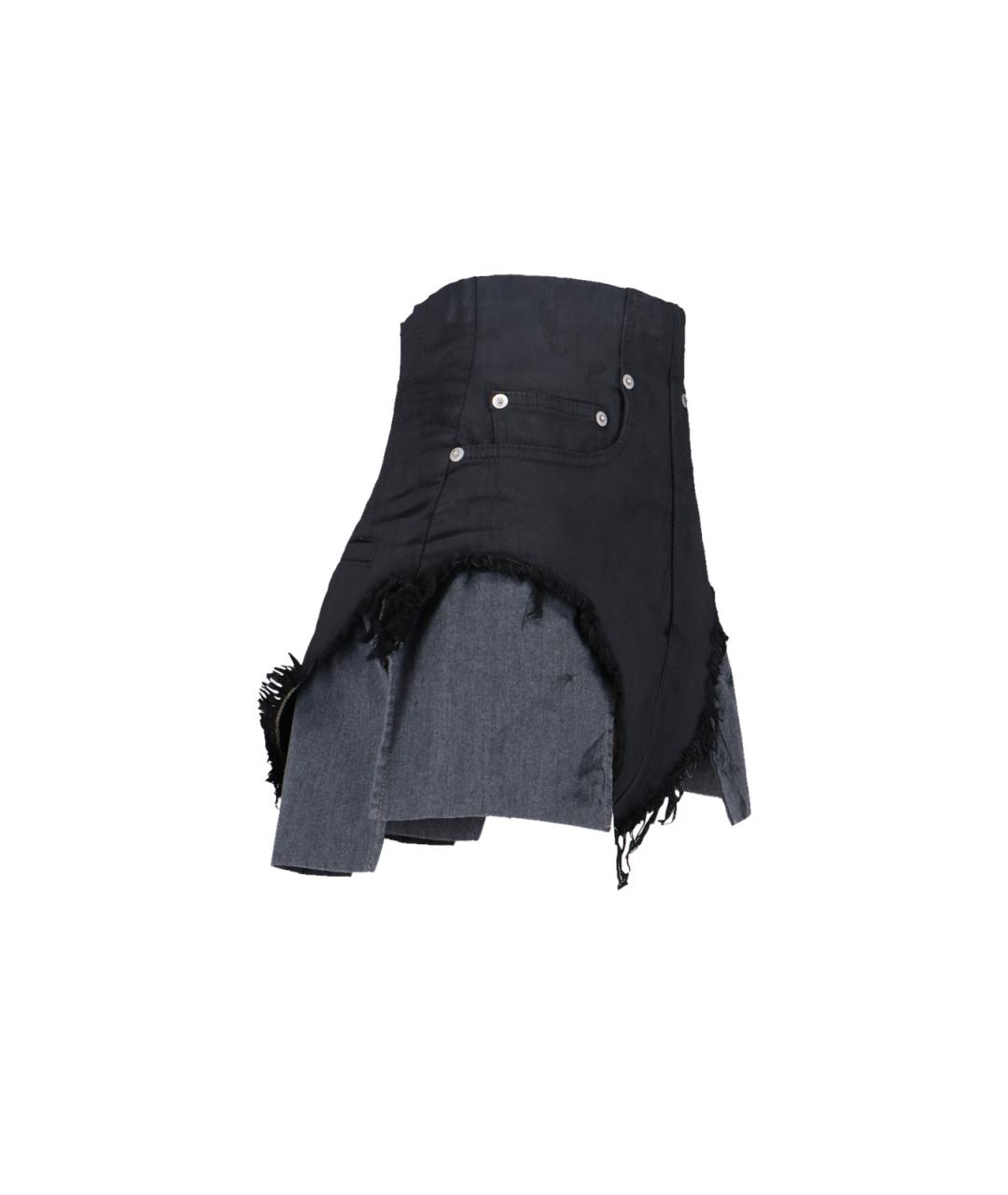 RICK OWENS DRKSHDW Черные хлопковые прямые джинсы, фото 3