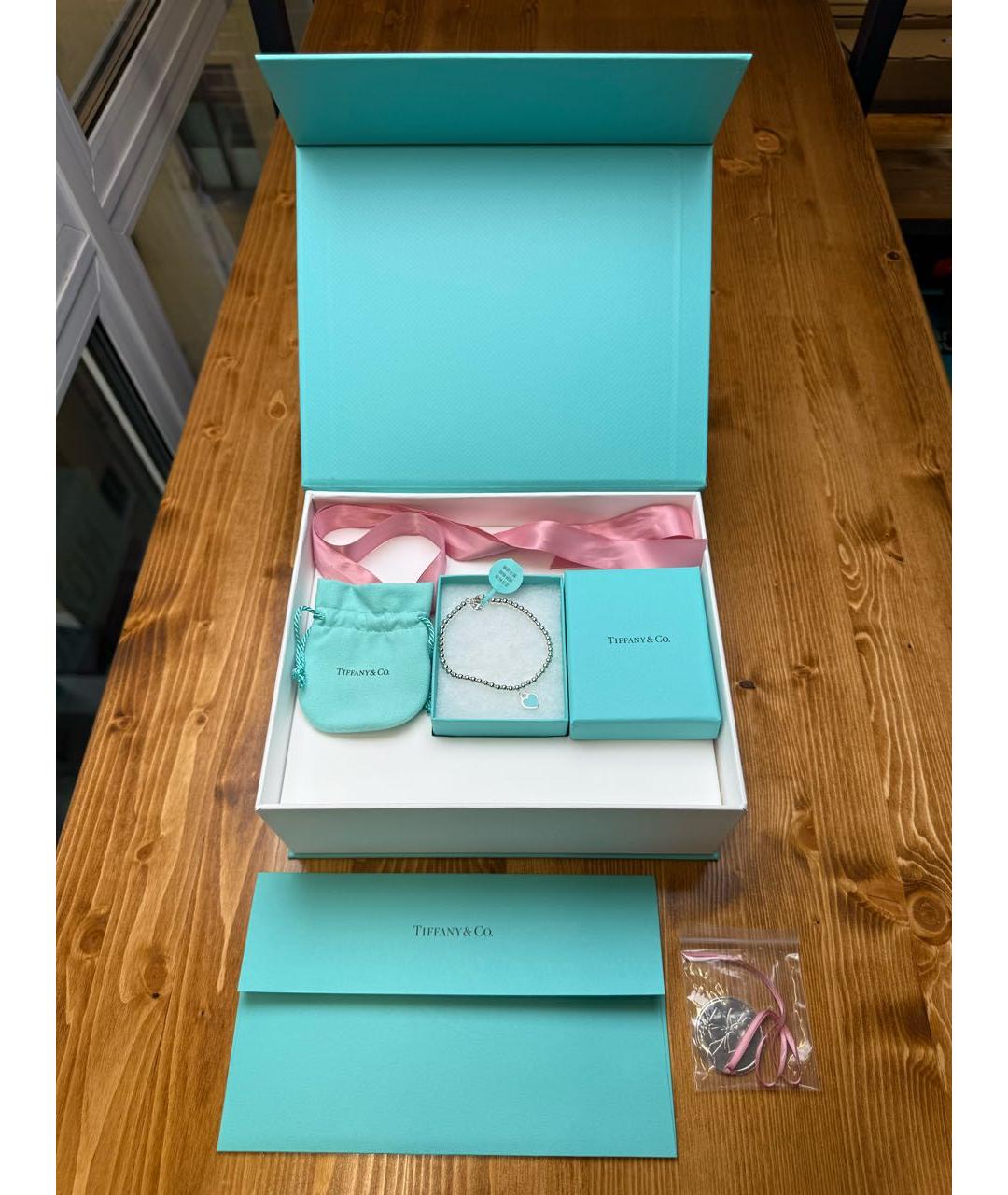 TIFFANY&CO Голубой серебряный браслет, фото 3