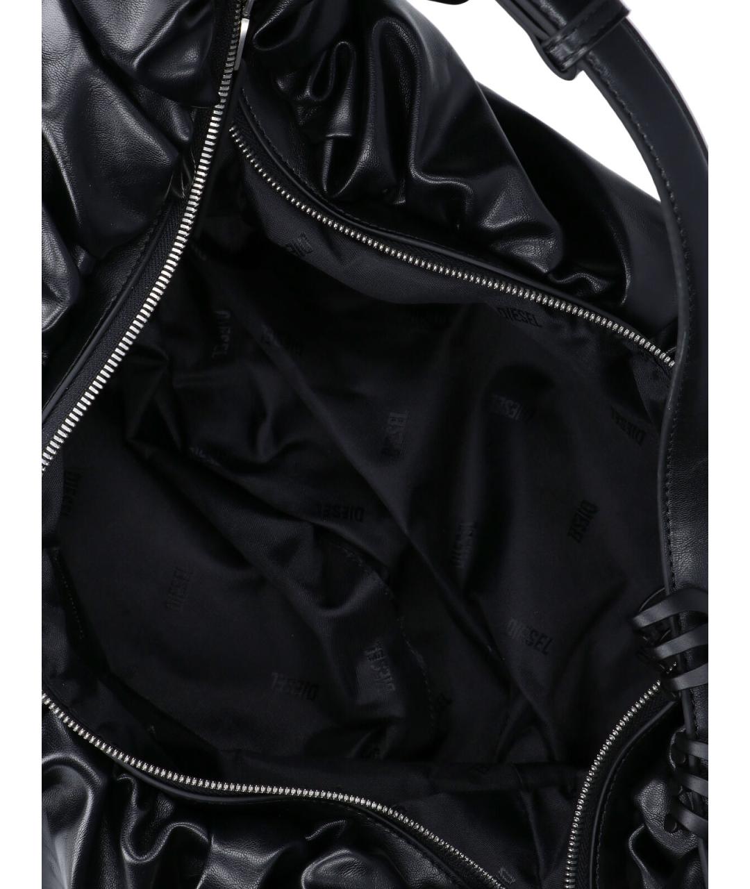 DIESEL Черная сумка через плечо из искусственной кожи, фото 4