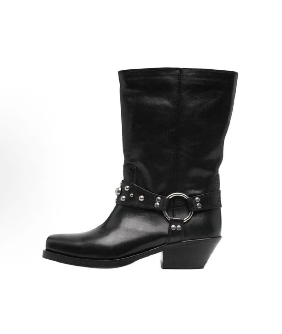 ISABEL MARANT Черные кожаные полусапоги, фото 5
