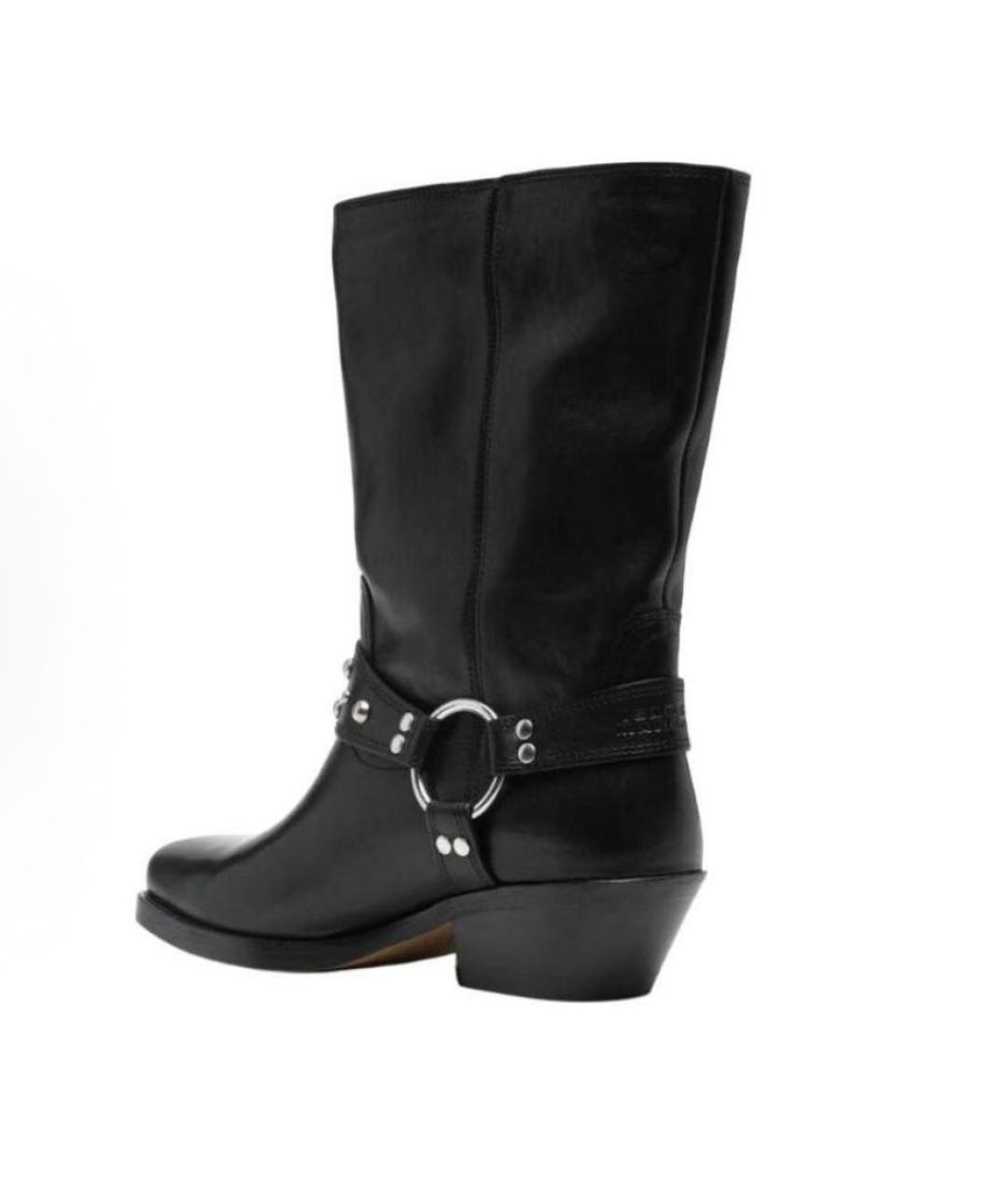 ISABEL MARANT Черные кожаные полусапоги, фото 3