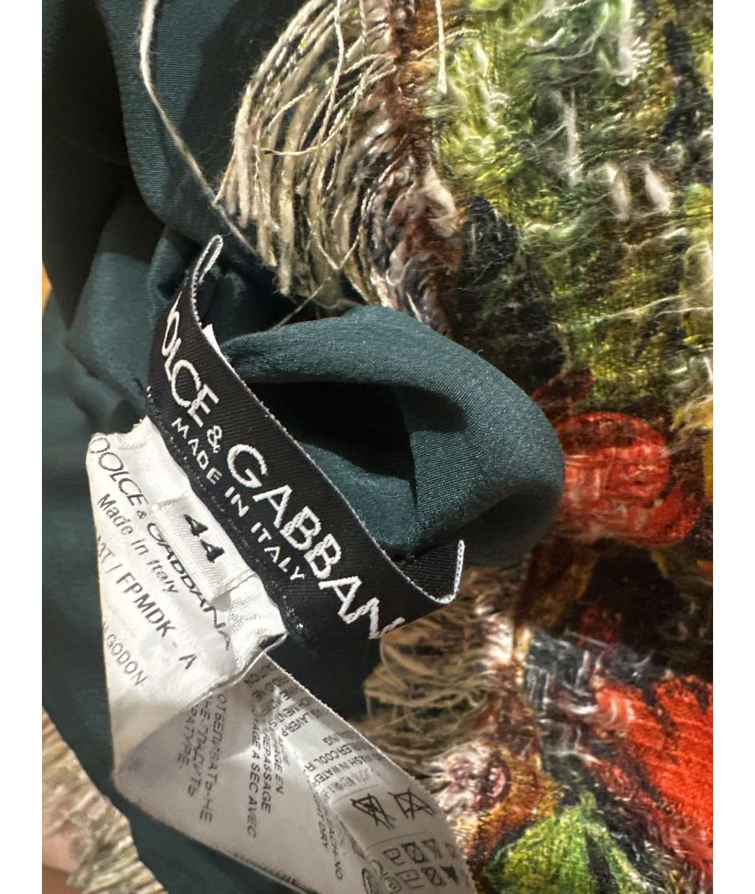 DOLCE&GABBANA Мульти хлопковое коктейльное платье, фото 3