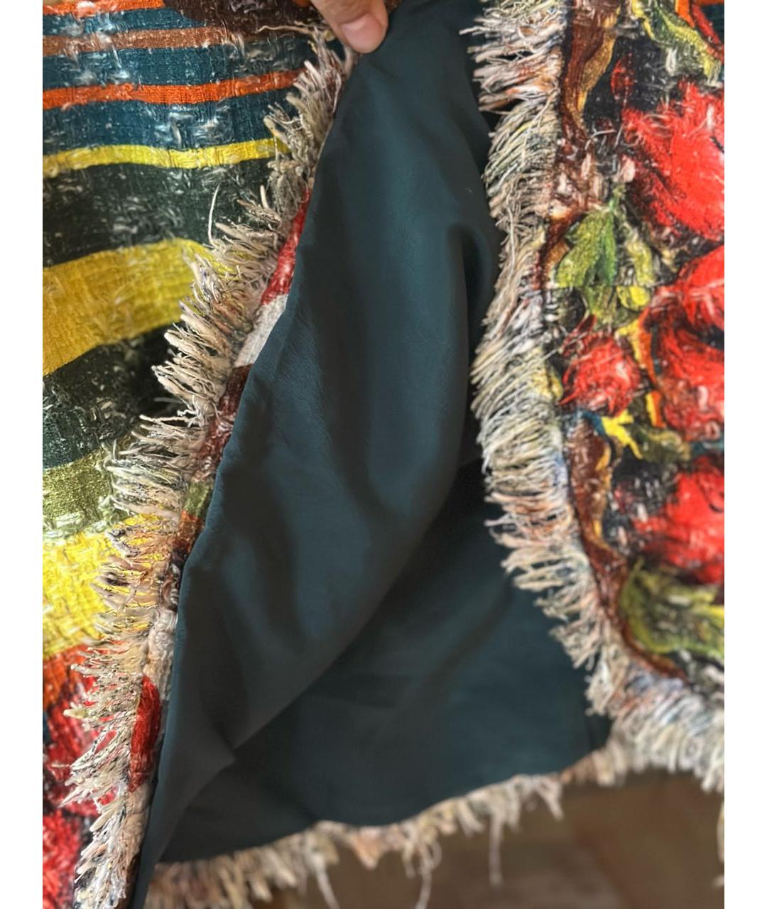 DOLCE&GABBANA Мульти хлопковое коктейльное платье, фото 5