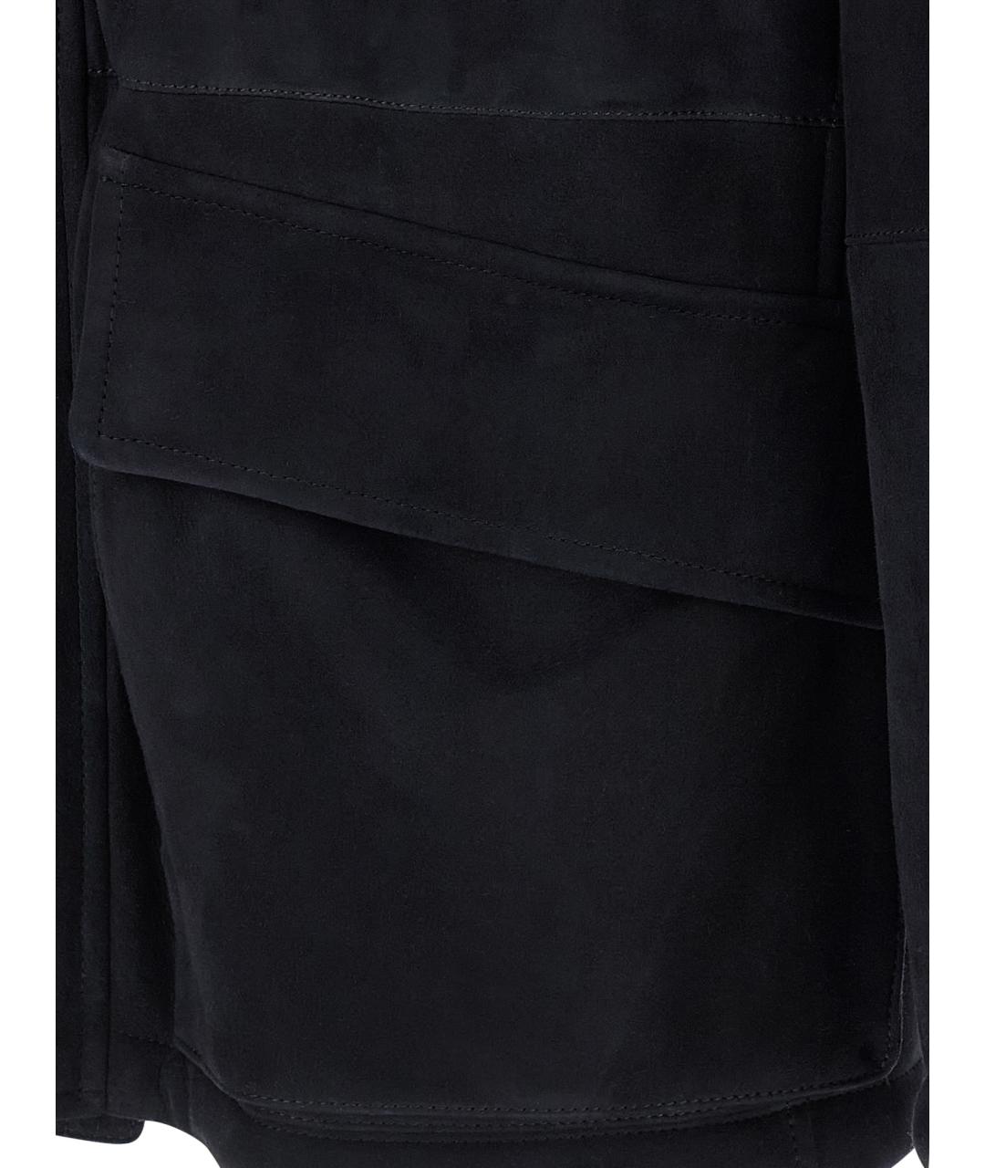 BRUNELLO CUCINELLI Темно-синяя замшевая куртка, фото 4