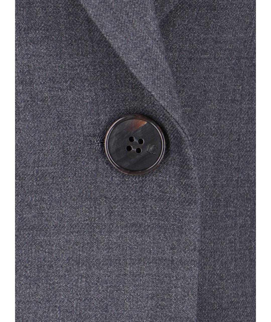 LOW CLASSIC Серый шерстяной жакет/пиджак, фото 4