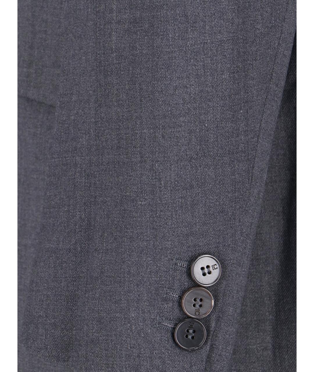 LOW CLASSIC Серый шерстяной жакет/пиджак, фото 3