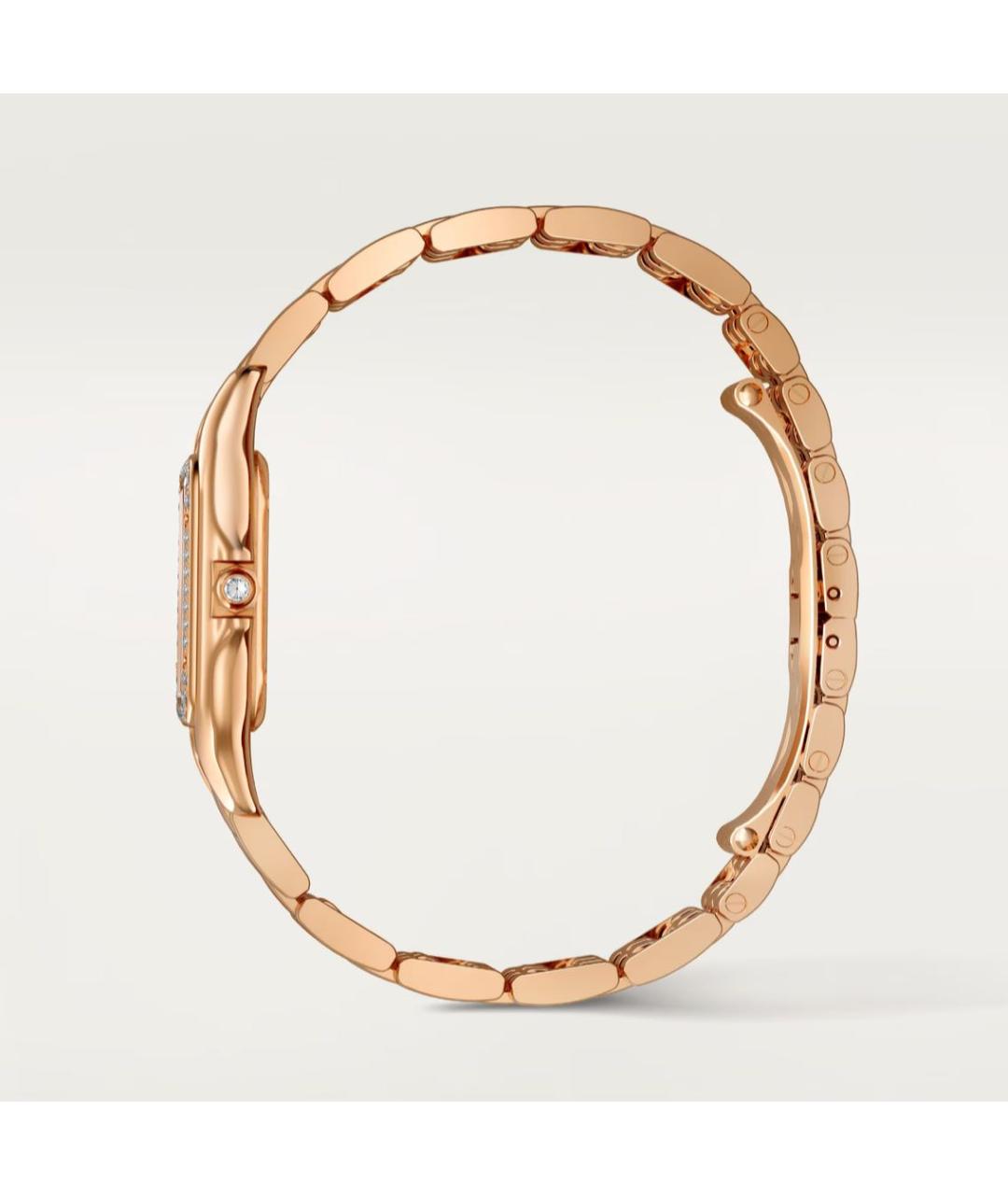 CARTIER Желтые часы из розового золота, фото 4