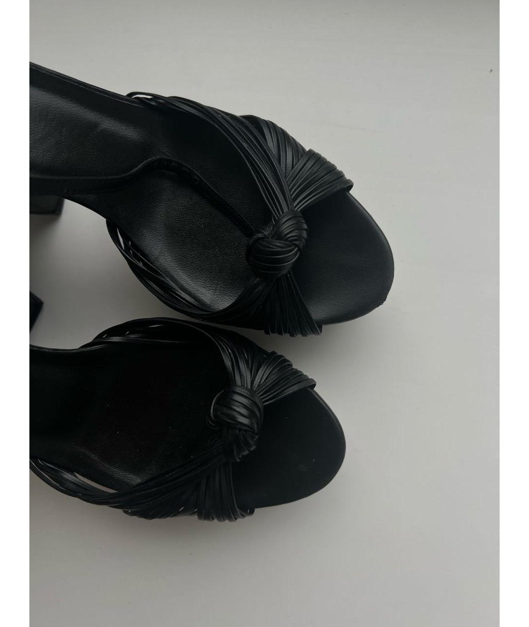 GUCCI Черные кожаные босоножки, фото 2