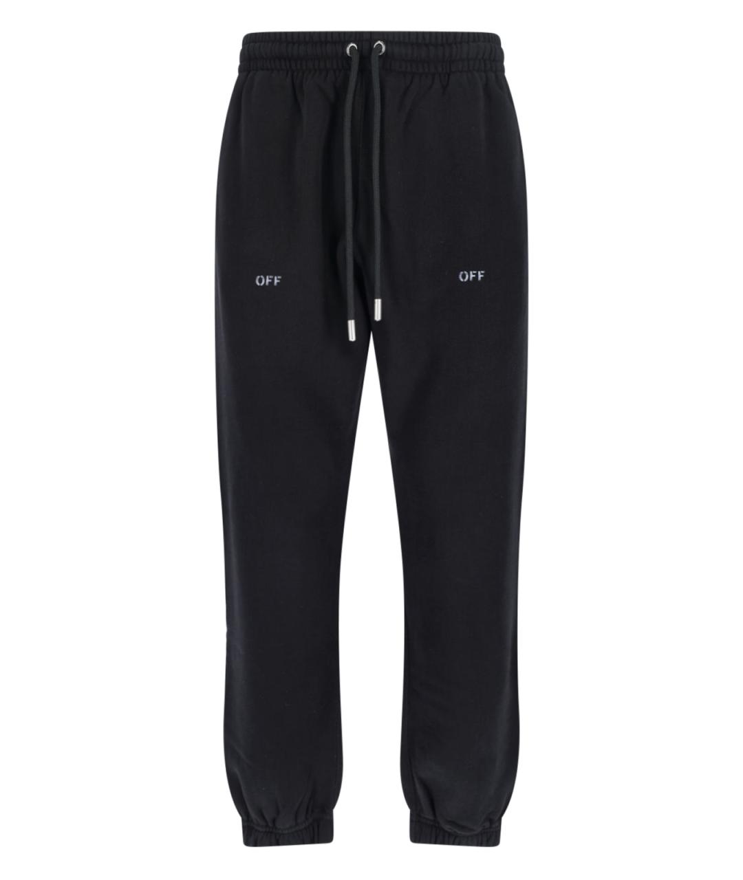 OFF-WHITE Черные хлопковые повседневные брюки, фото 1