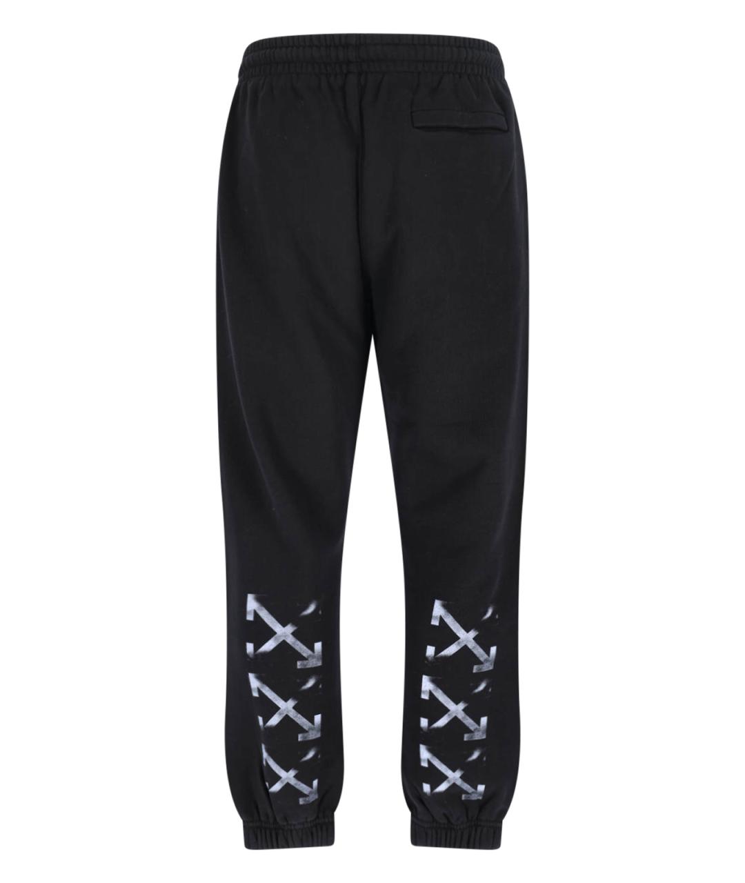 OFF-WHITE Черные хлопковые повседневные брюки, фото 2
