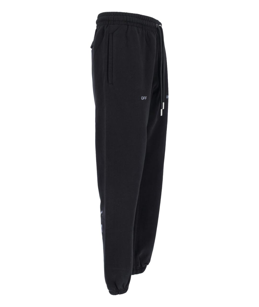 OFF-WHITE Черные хлопковые повседневные брюки, фото 3