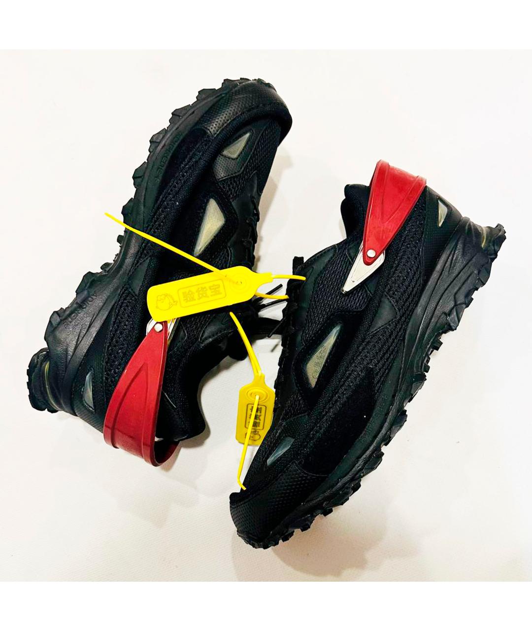 ADIDAS X RAF SIMONS Черные кожаные низкие кроссовки / кеды, фото 3