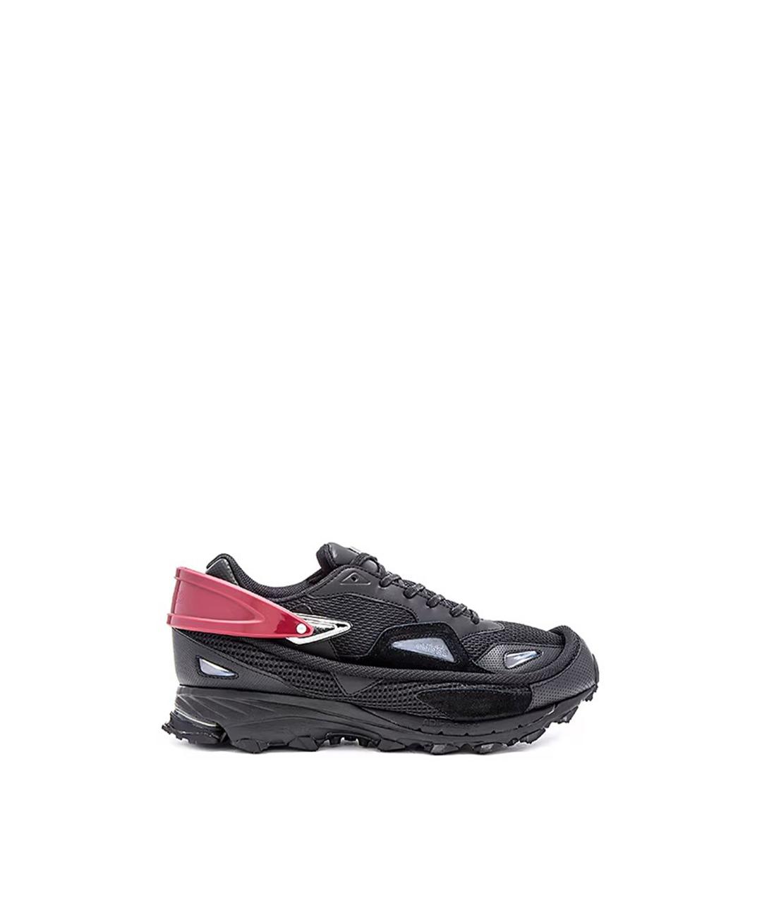 ADIDAS X RAF SIMONS Черные кожаные низкие кроссовки / кеды, фото 1