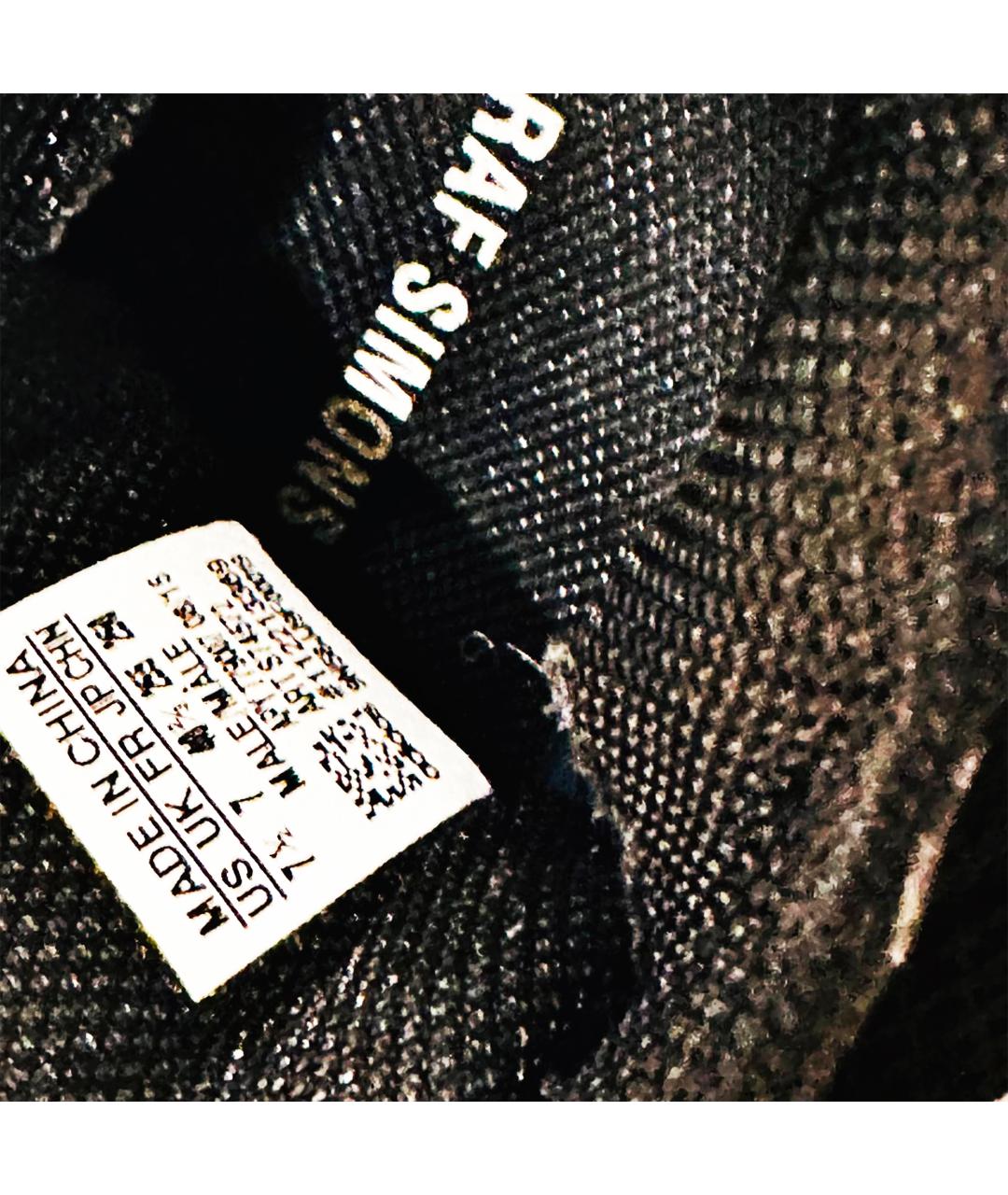 ADIDAS X RAF SIMONS Черные кожаные низкие кроссовки / кеды, фото 5