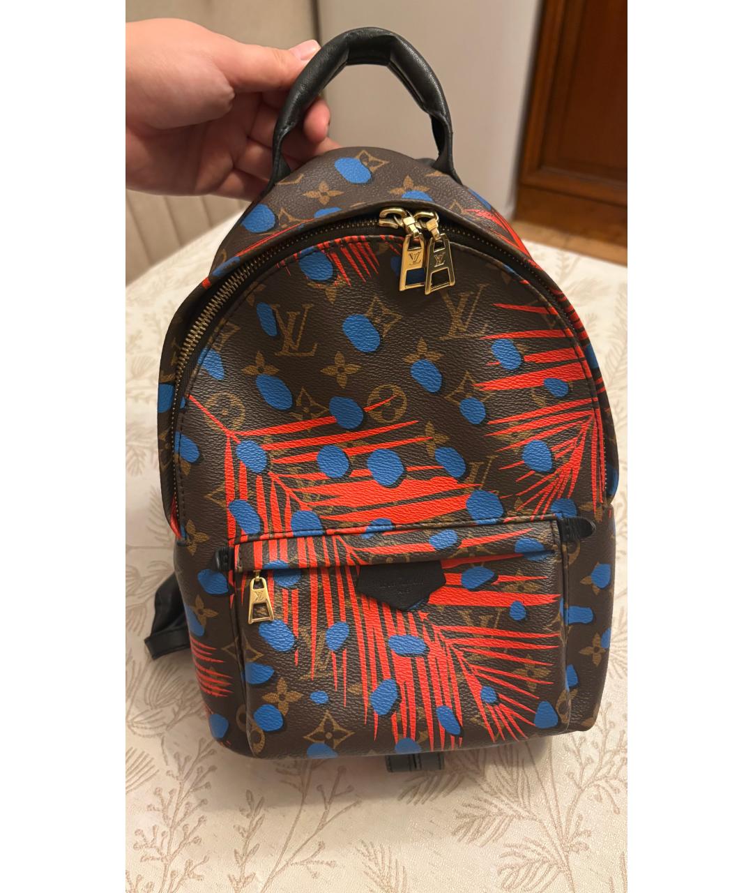 LOUIS VUITTON Коричневый кожаный рюкзак, фото 5