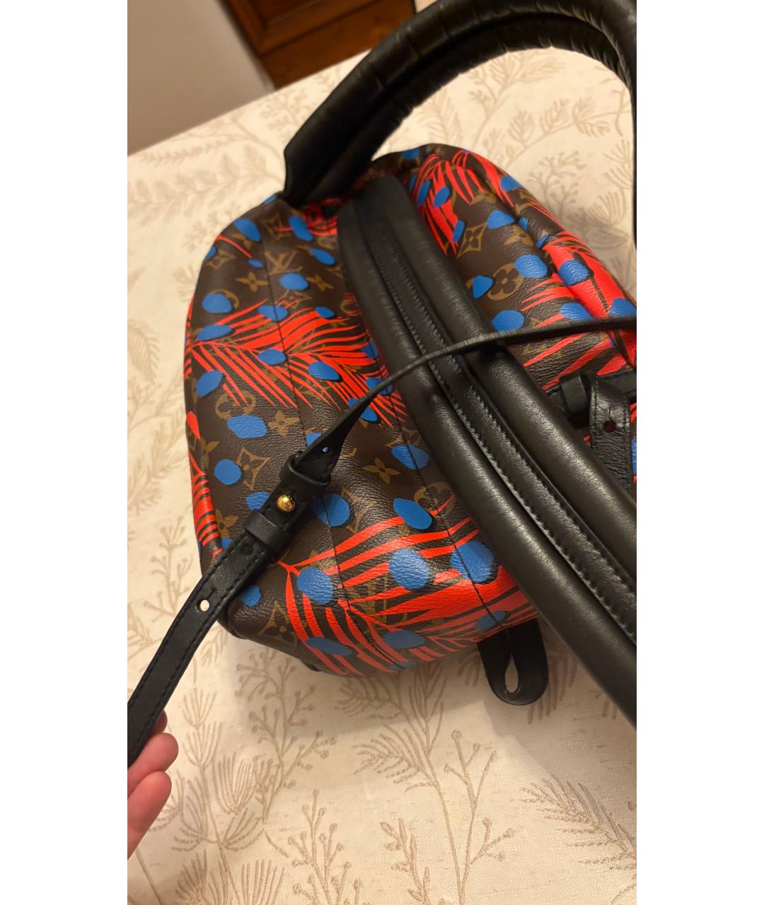 LOUIS VUITTON Коричневый кожаный рюкзак, фото 3