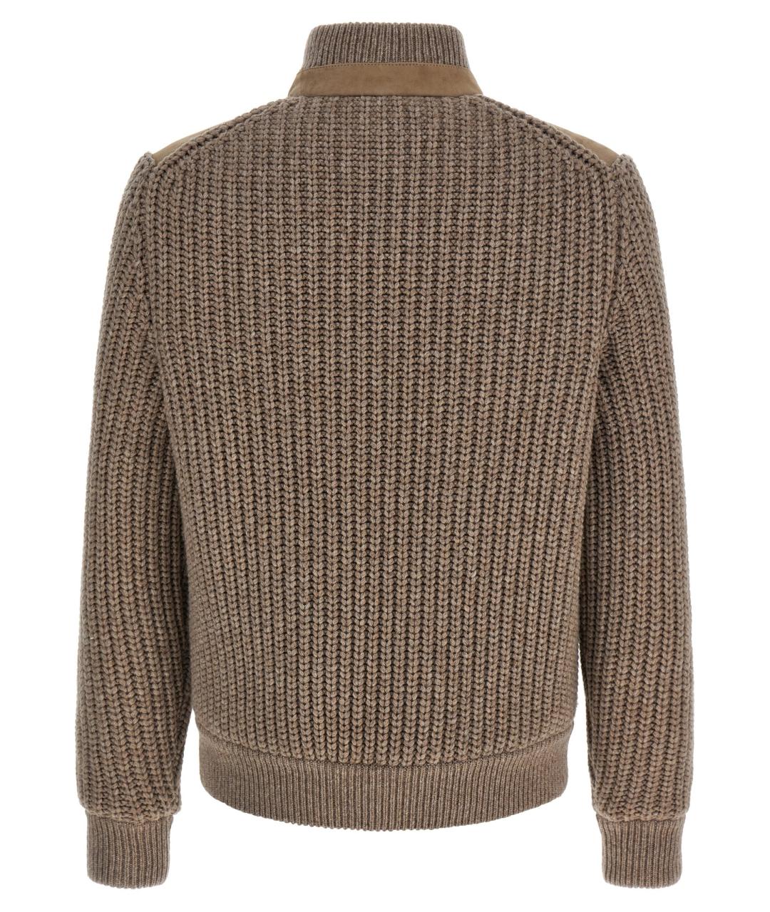 BRUNELLO CUCINELLI Бежевая замшевая куртка, фото 2