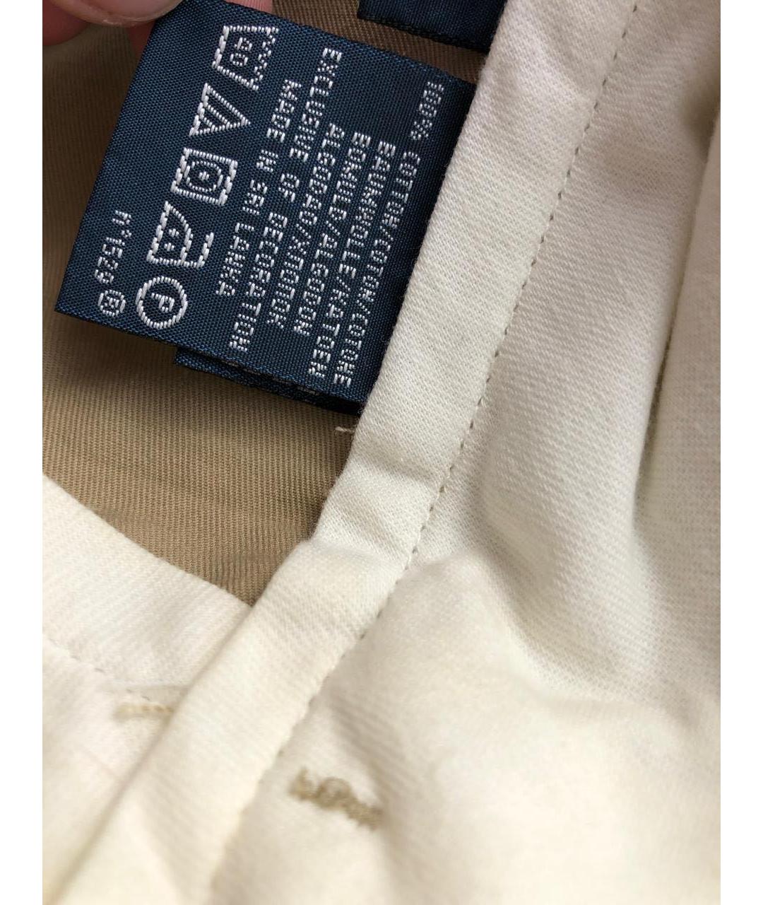 POLO RALPH LAUREN Бежевые хлопковые брюки чинос, фото 7