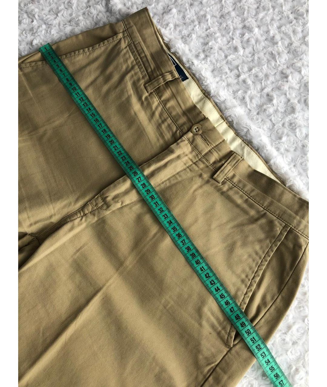 POLO RALPH LAUREN Бежевые хлопковые брюки чинос, фото 4