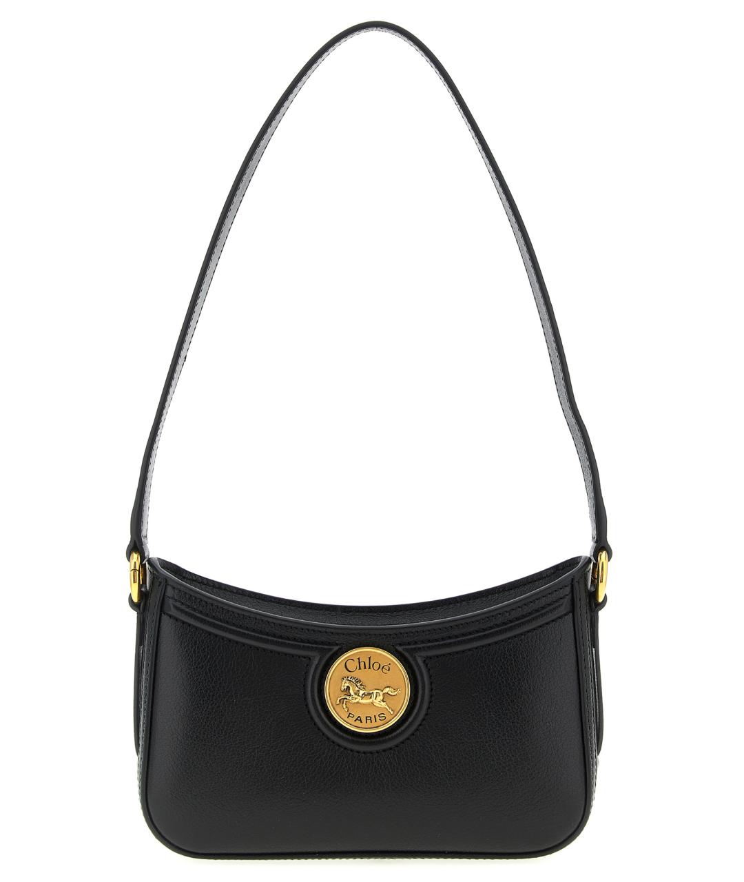 CHLOE Черная кожаная сумка через плечо, фото 1