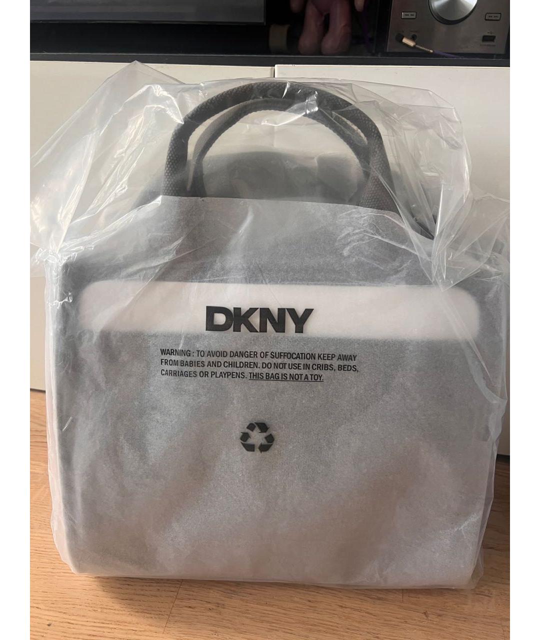 DKNY Синяя деним сумка тоут, фото 7