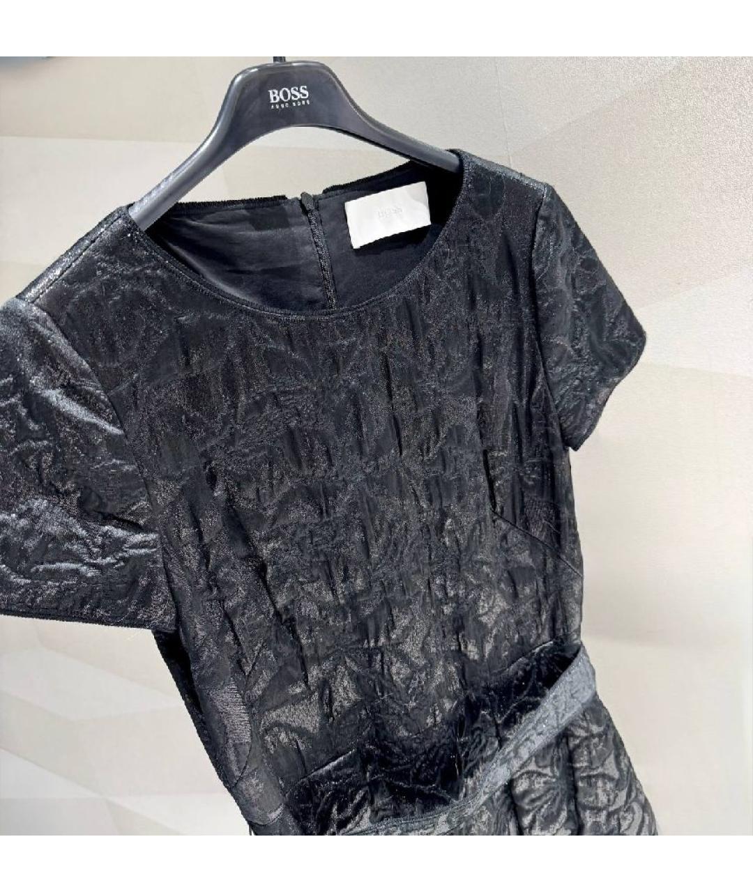 HUGO BOSS Черное полиэстеровое платье, фото 8