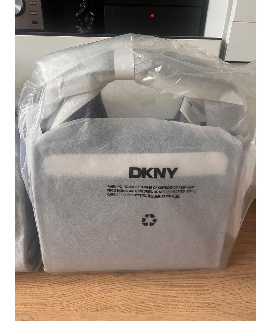 DKNY Серая деним сумка тоут, фото 7